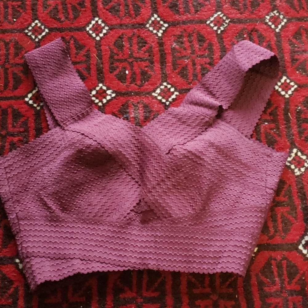 Burgundy crop top